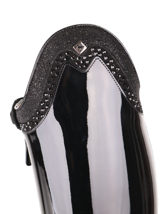 De Niro Bellini Custom Lack Schwarze Reitstiefel 39 MA S