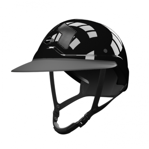 Flex-on Armet Paardrijhelm Star Angel Zwart Polo Klep Zwarte Kinband Zwart