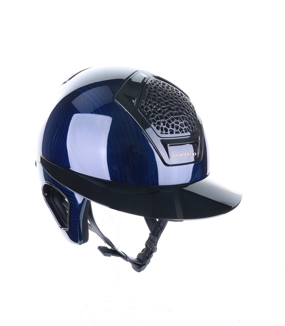 Freejump Reithelm Voronoï mit Schläfenschutz Carbon Gloss Navy