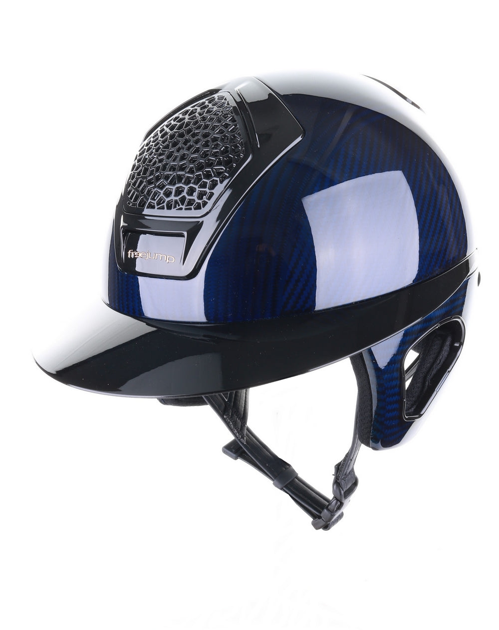 Freejump Reithelm Voronoï mit Schläfenschutz Carbon Gloss Navy