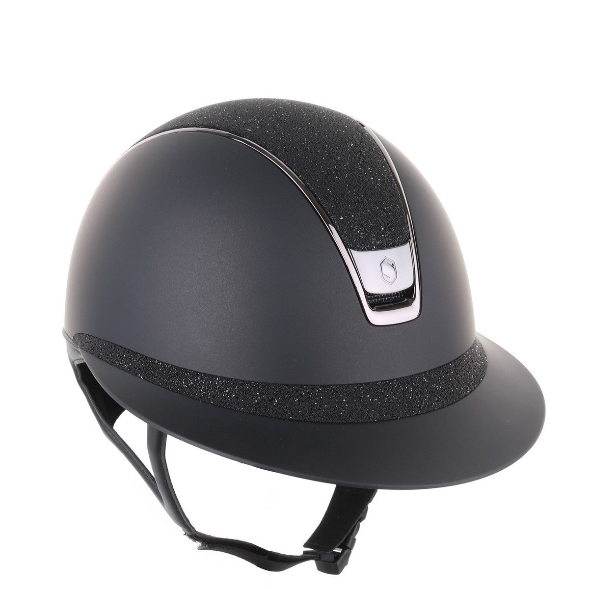 Samshield 2.0 Paardrijhelm Miss Shield Shadowmatt Crystal Fabric Zwart Zwart