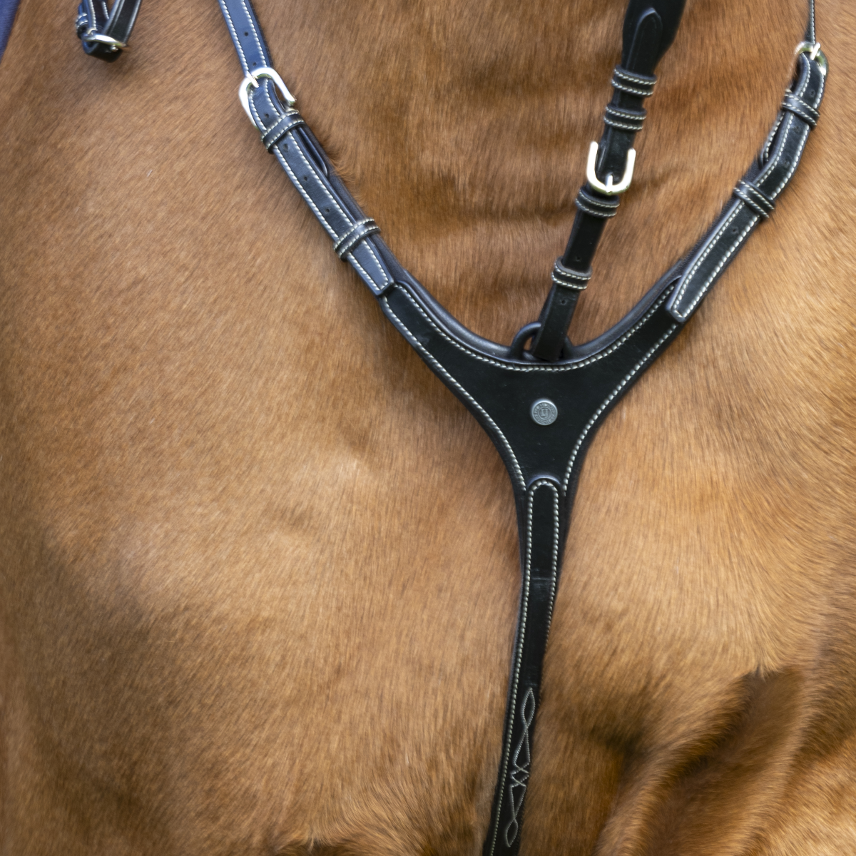 LJ Leathers Pro Selected Heritage Jachtmartingaal zwart-zilver