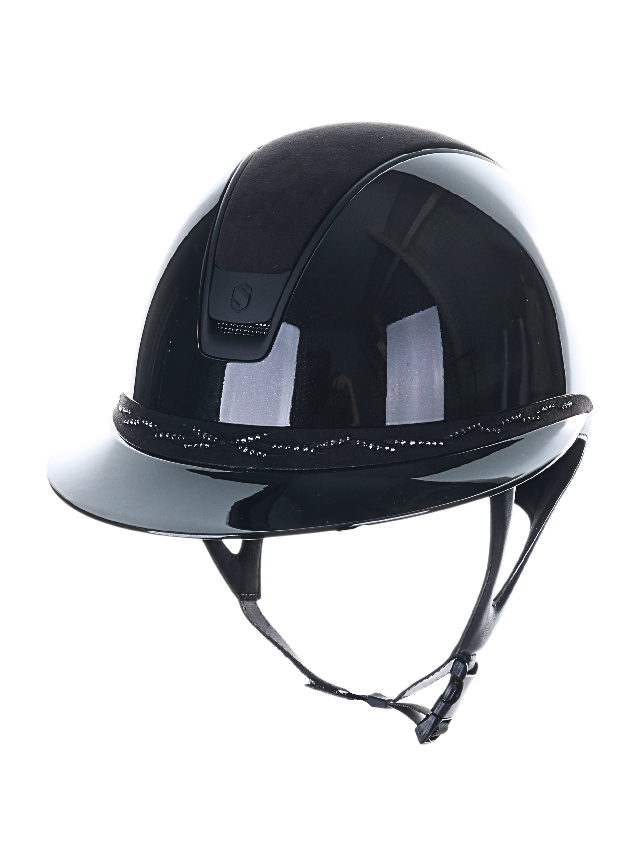 Samshield 2.0 Paardrijhelm Miss Shield Shadowglossy Flower Swarovski Zwart