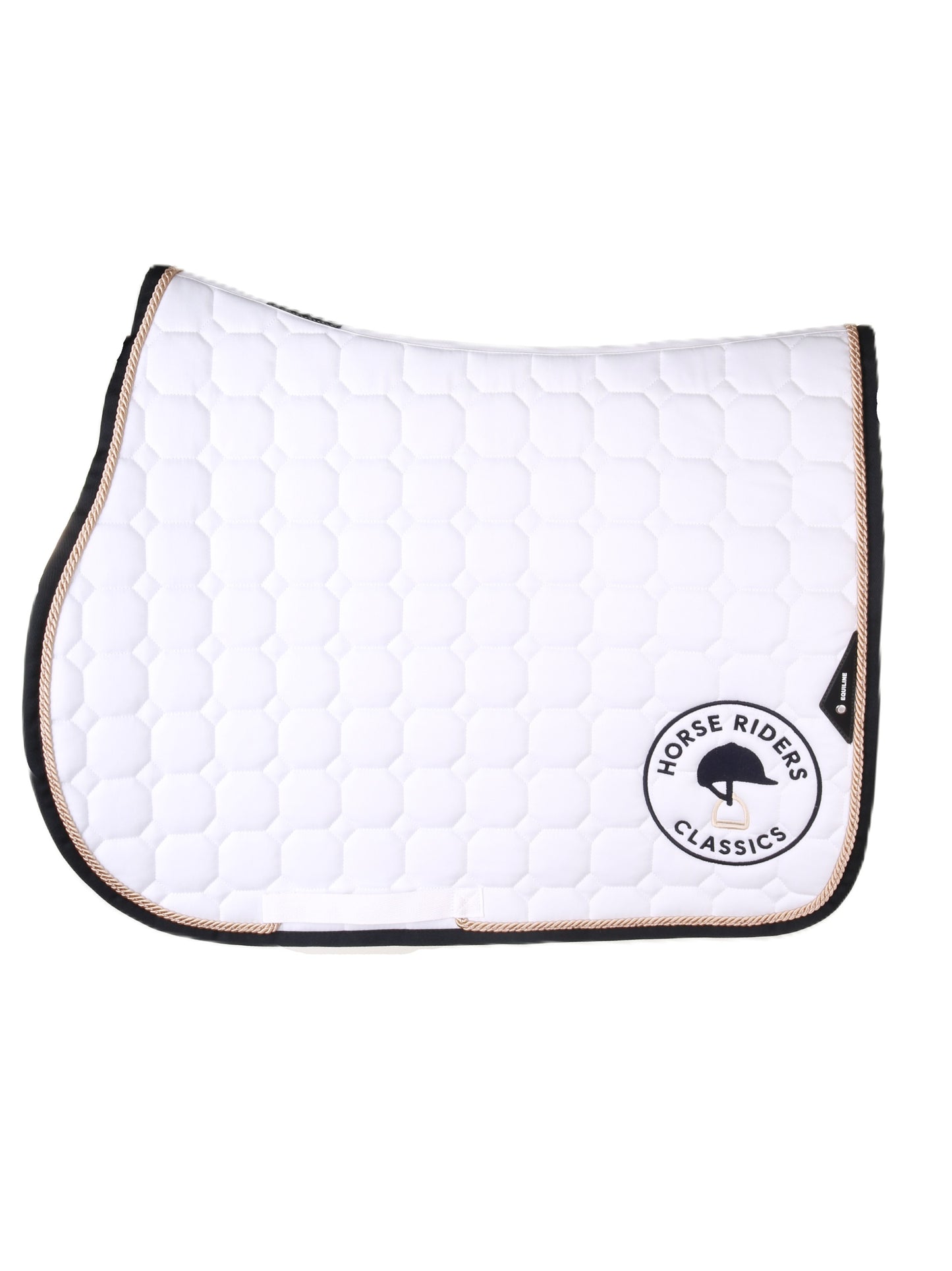 Equiline Schabracke Octagon Weiß HRC Logo