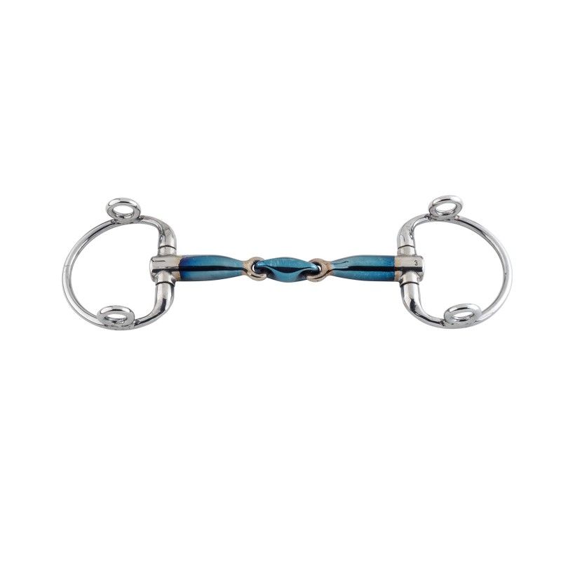 TRUST equestrian Sweet Iron Doppelt Gebrochen Aufziehtrense Olivenkopf