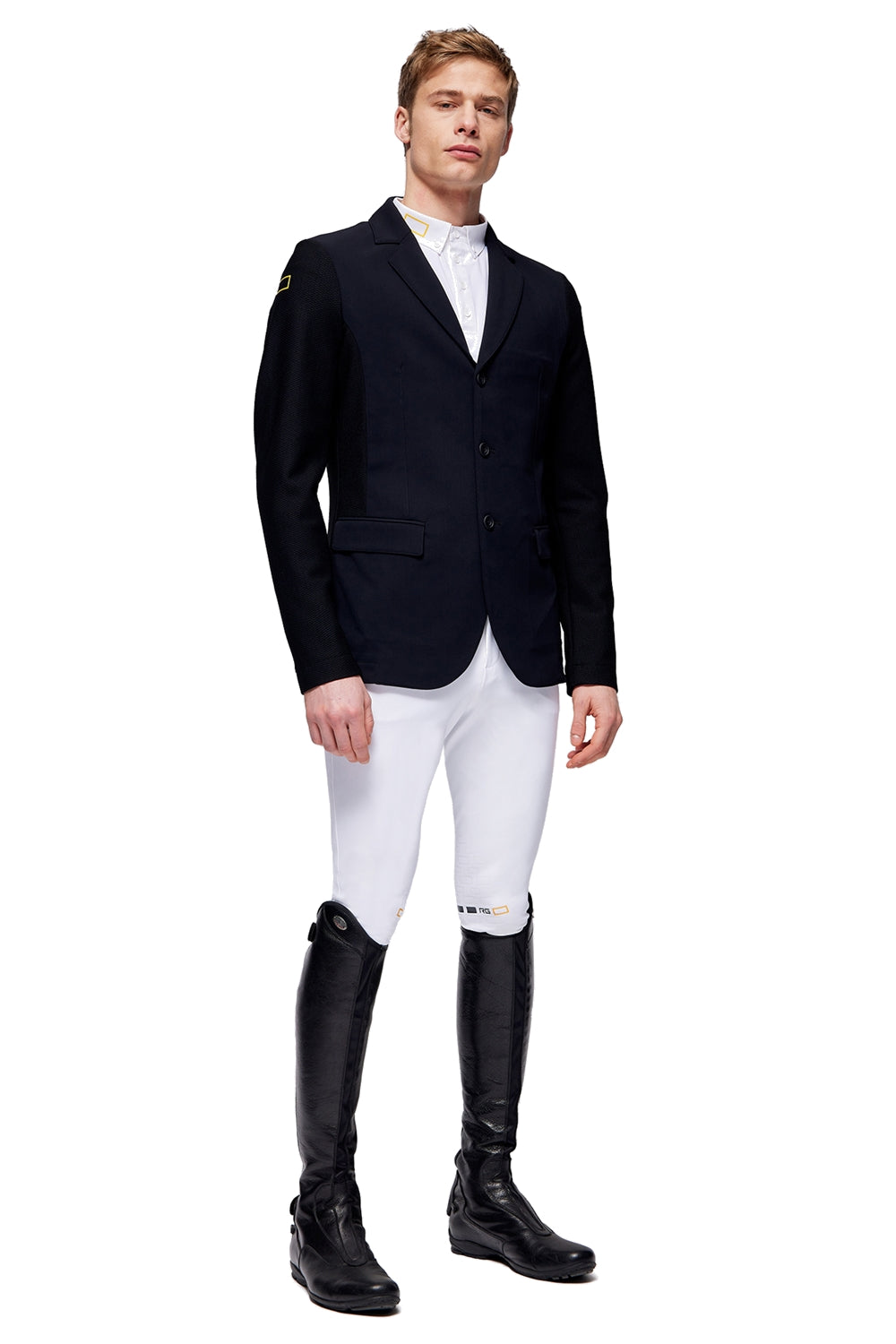 RG Reitjacke Herren Jersey und Mesh Schwarz