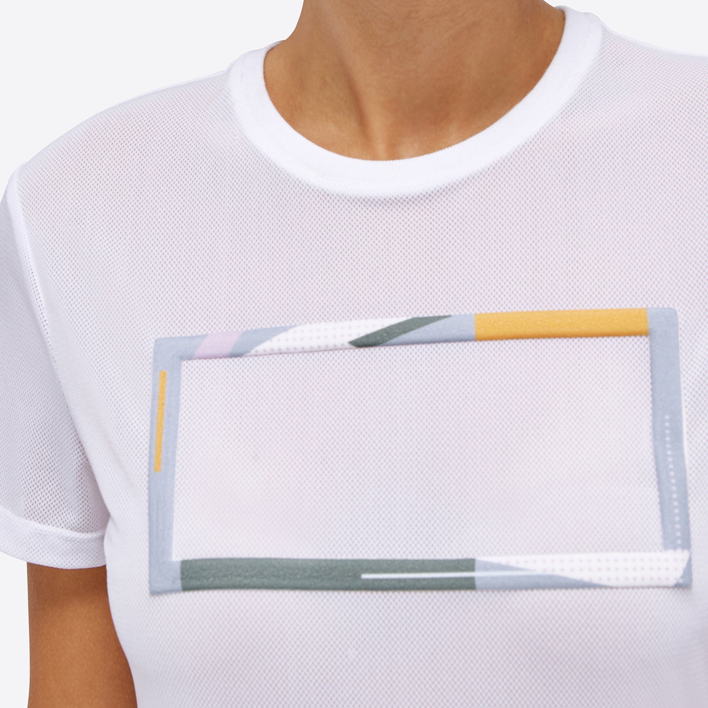 RG T-Shirt Mesh kurzarm Damen weiß