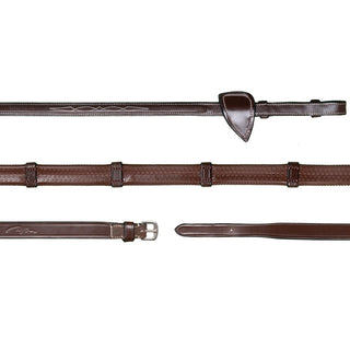 Dyon US Collection 1/2 Gummizügel 13mm Mit 7 Lederstegen Braun