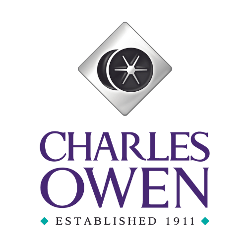 Logo Charles Owen paardrijcaps