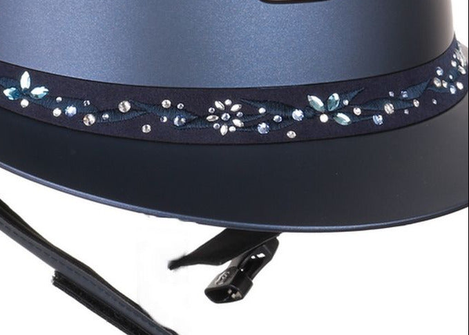 Samshield 2.0 Paardrijhelm Miss Shield Shadowmatt Flower Jewellery FB Navy