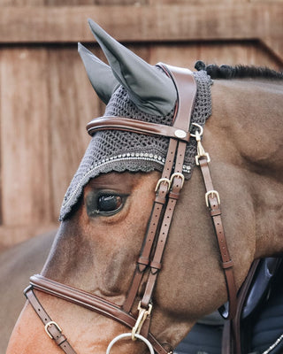 Kentucky Horsewear Fliegenmütze Lange Stone & Pearl Grau