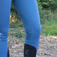 Equiline Reithose Damen Kniegrip hoher Bund Edrikh Blue Teal