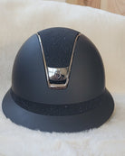 Samshield 2.0 Paardrijhelm Miss Shield Shadowmatt Crystal Fabric Zwart