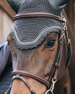 Kentucky Horsewear Fliegenmütze Wellington Stone & Pearl Grau