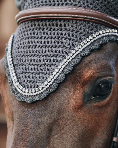 Kentucky Horsewear Fliegenmütze Lange Stone & Pearl Grau