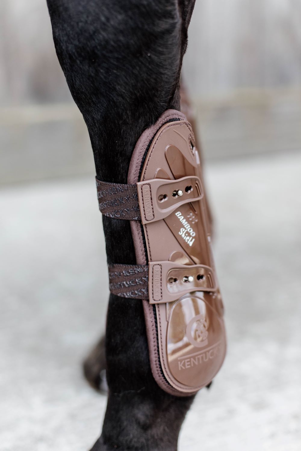 Kentucky Horsewear Springgamaschen Bamboo Elastik Braun