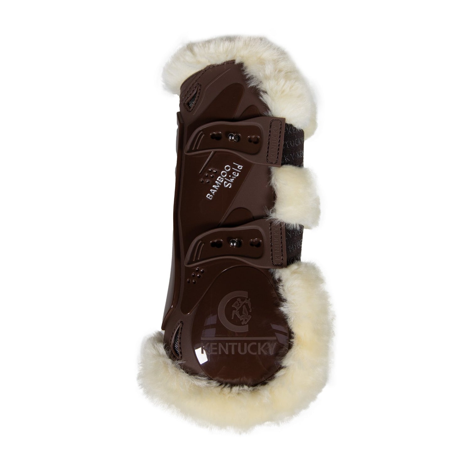 Kentucky Horsewear Springgamaschen Bamboo Elastik Vegan Sheepskin Braun