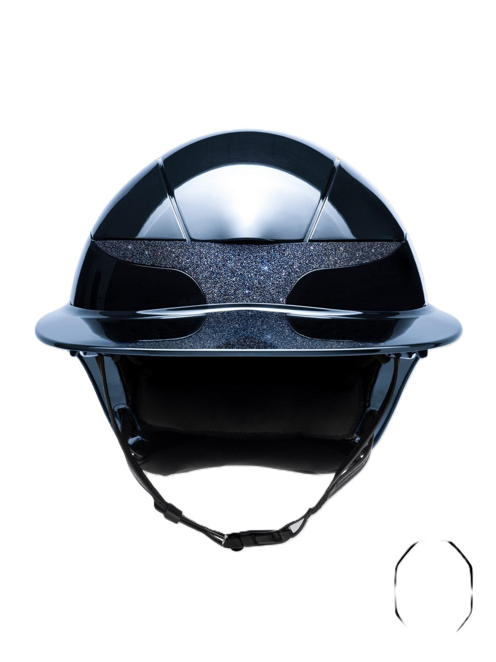 Equiline Reithelm Xanto Sun Visor Gloss Swarovski Navy