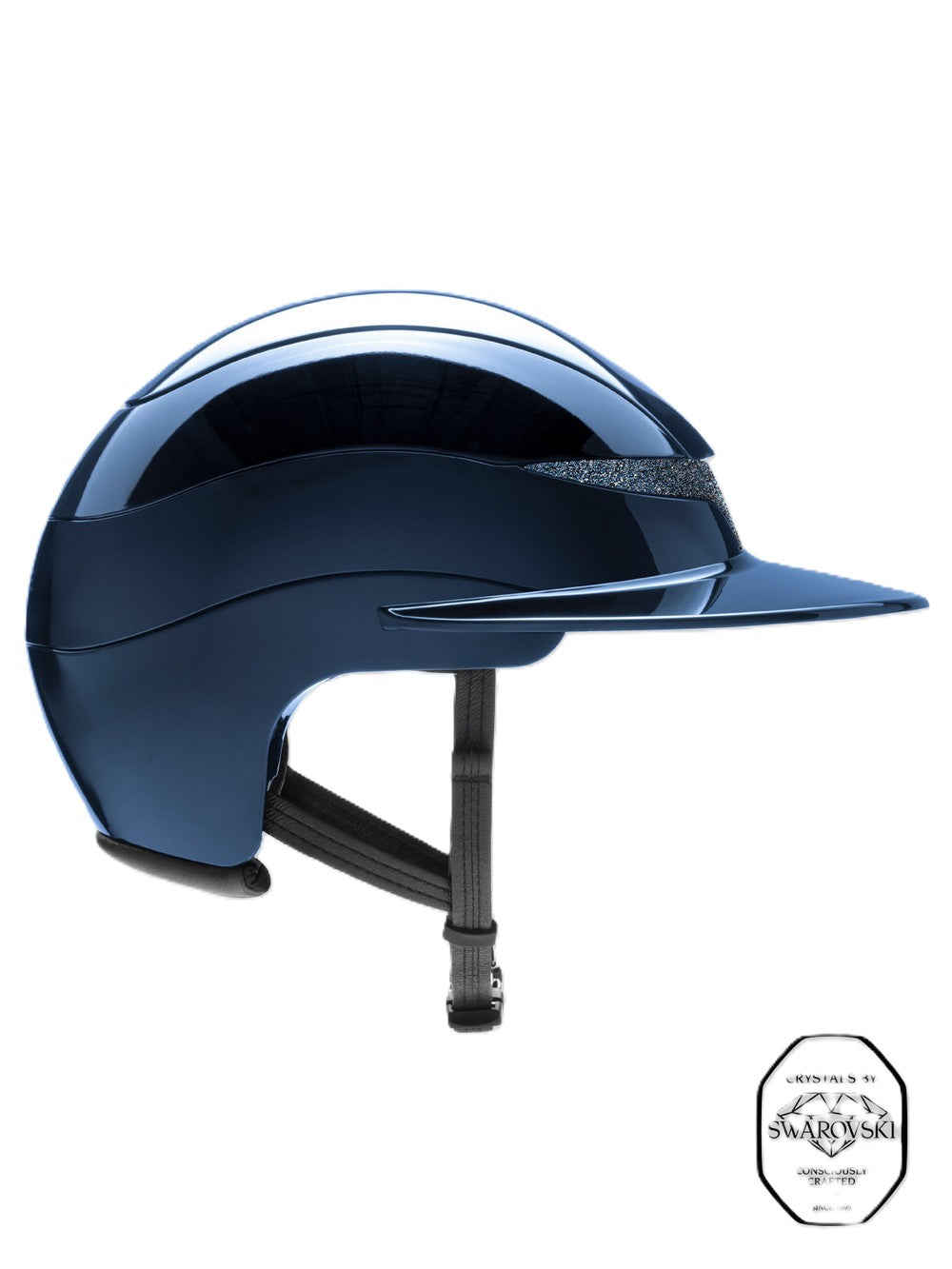 Equiline Reithelm Xanto Sun Visor Gloss Swarovski Navy