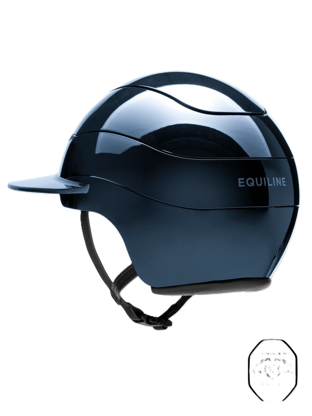 Equiline Reithelm Xanto Sun Visor Gloss Swarovski Navy