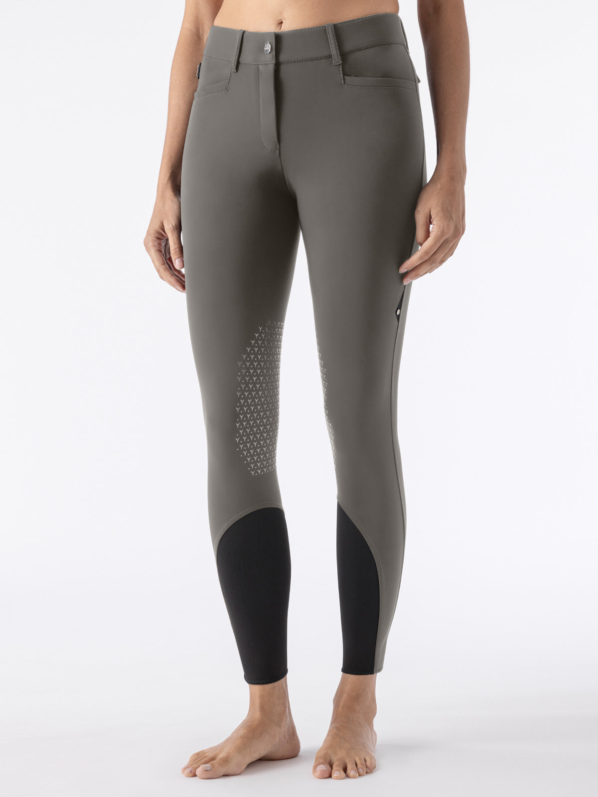 Equiline Reithose Grip Kniebesatz Damen Atirk Summer Frost Grey