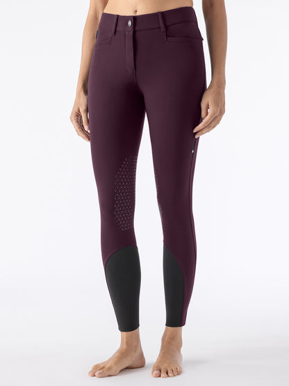 Equiline rijbroek dames knie grip Atirk Summer Plum Plum