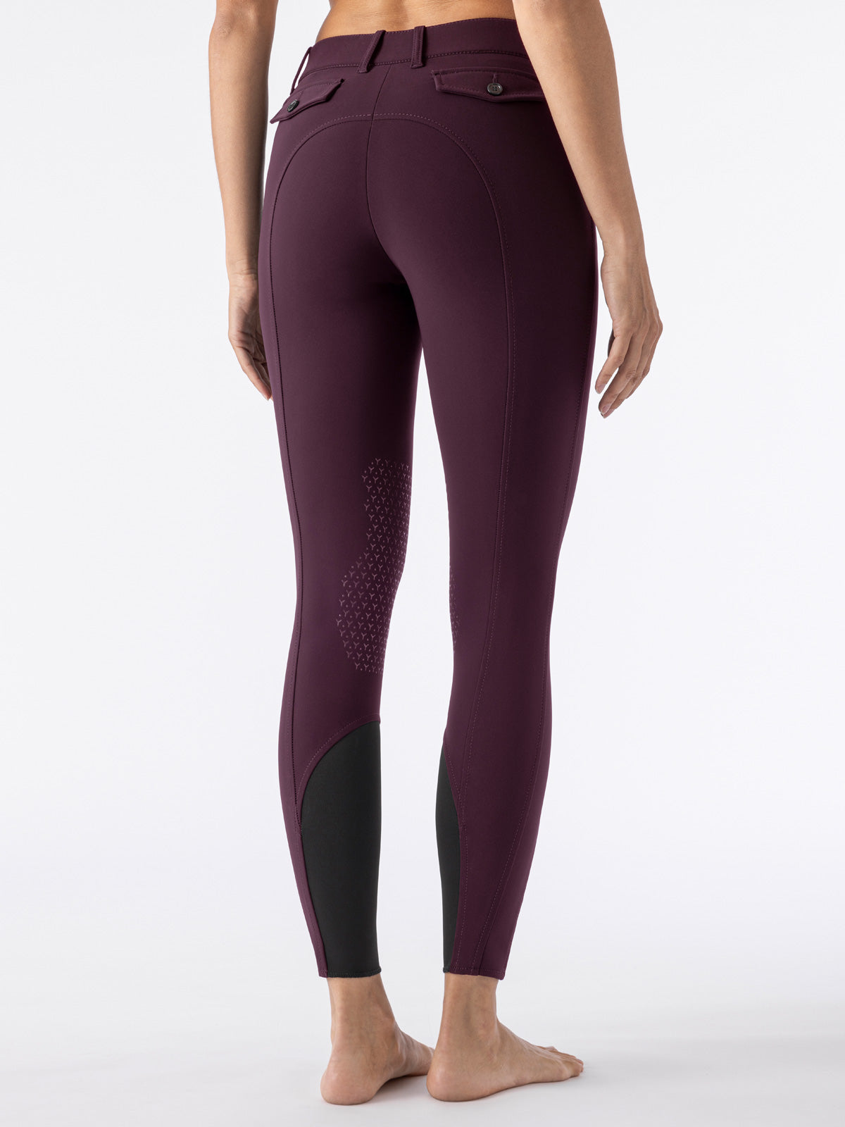 Equiline Reithose Grip Kniebesatz Damen Atirk Summer Plum