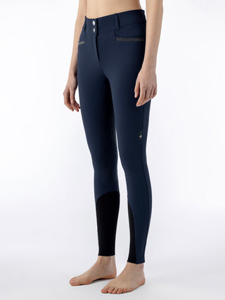 Equiline Reithose Damen Full Grip High Waist Crystalef Navy
