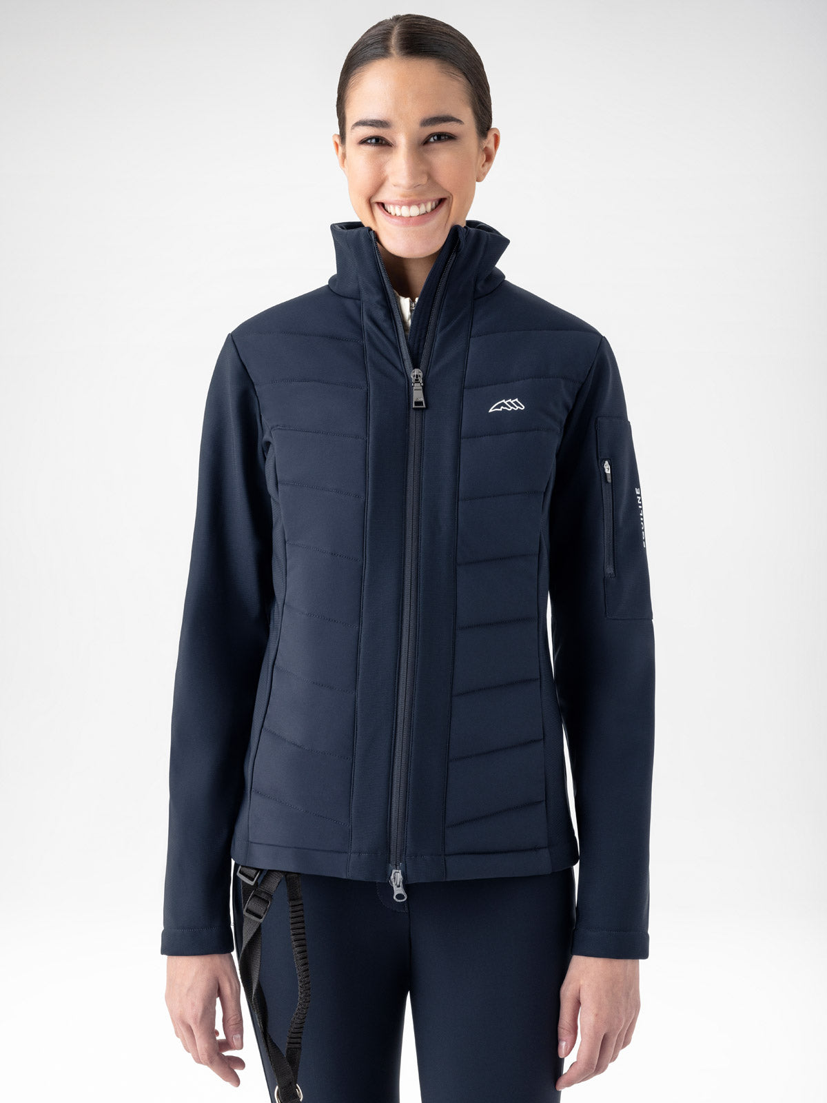 Equiline Dames Airbag Compatible Softshelljas Entrec Navy