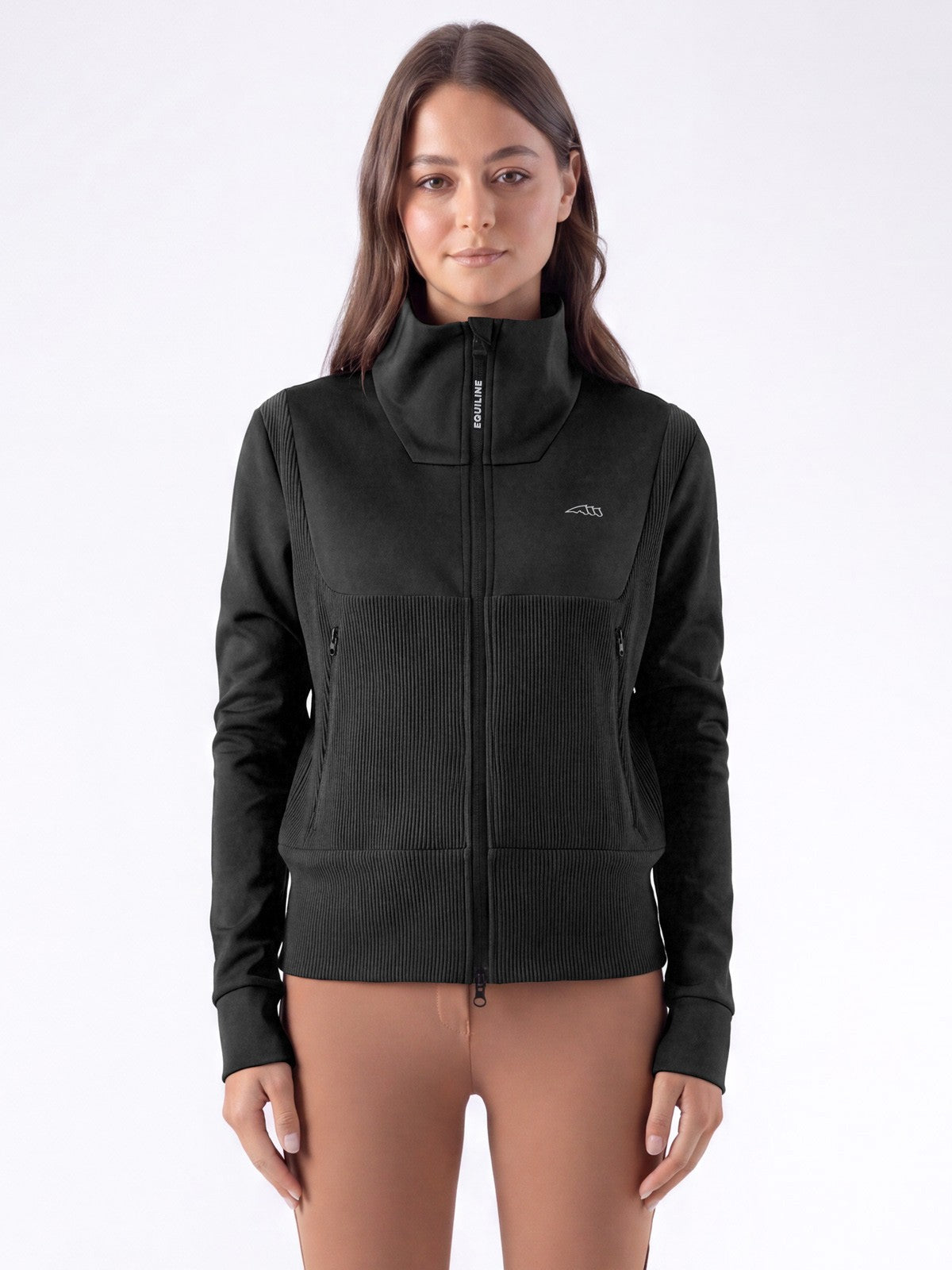 Equiline Sweat Femme Full Zip Eqembres Noir