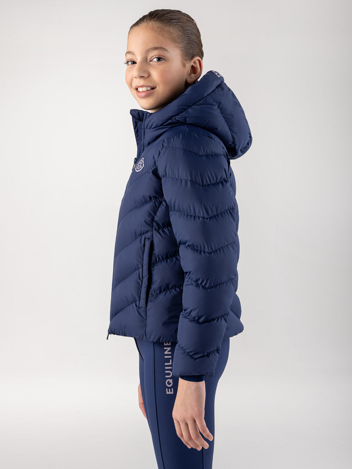 Equiline Gefütterte Jacke Mädchen Cumin Navy