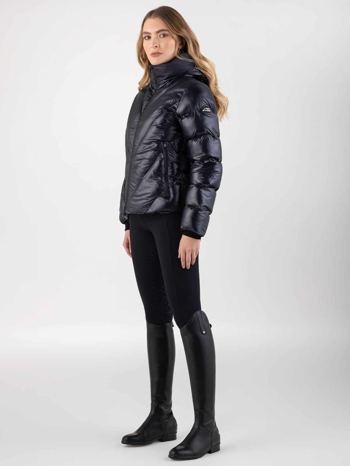 Equiline Wattierte Jacke Damen Coolbomb Glossy Schwarz