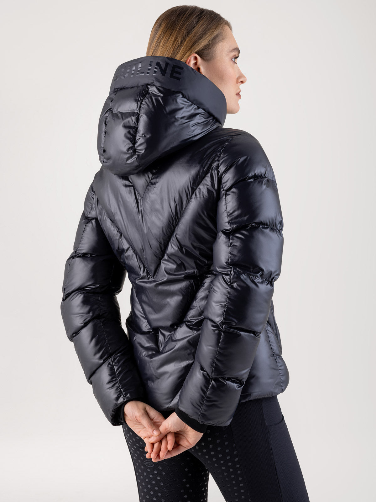 Equiline Wattierte Jacke Damen Coolbomb Glossy Schwarz