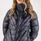 Equiline Wattierte Jacke Damen Coolbomb Glossy Schwarz