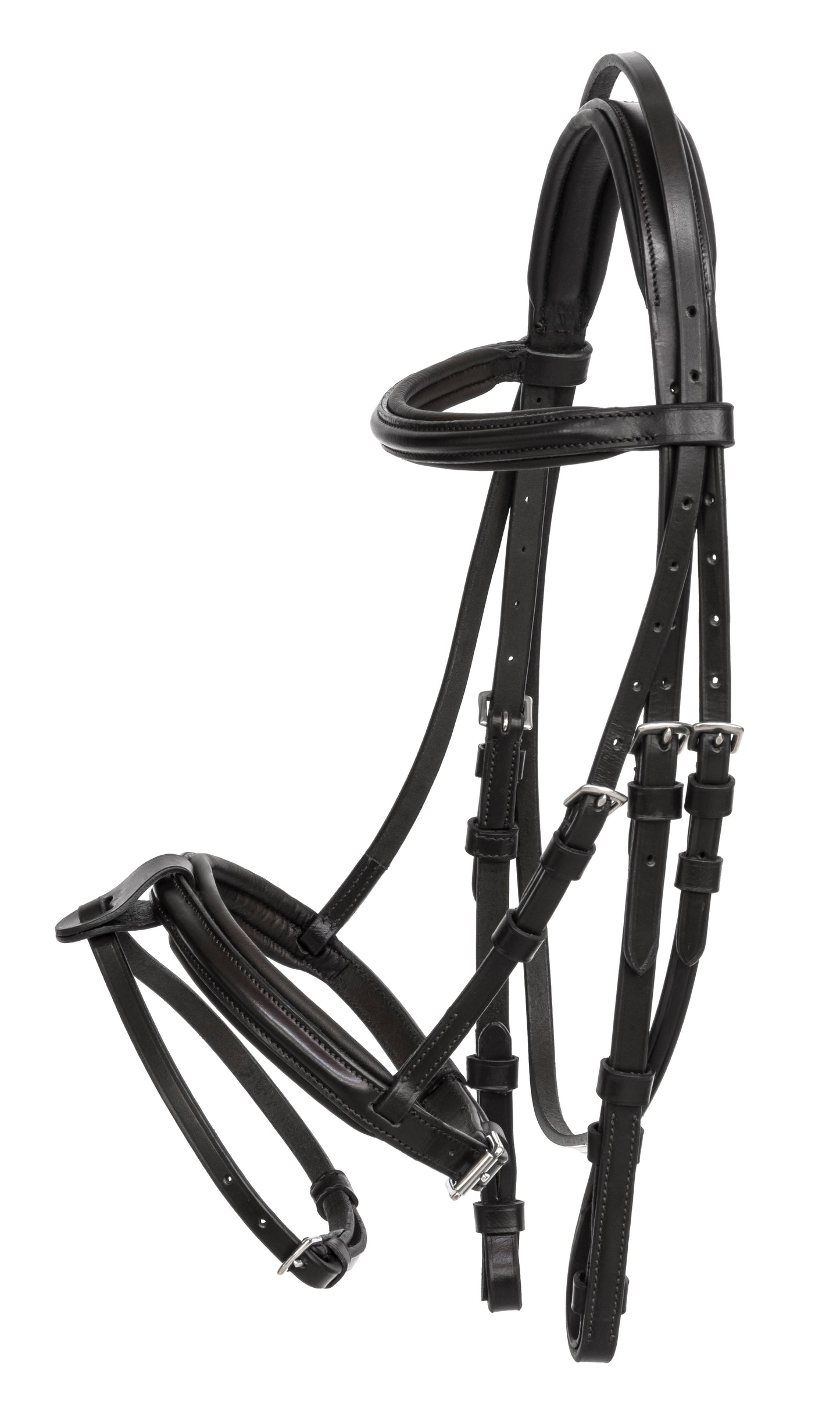 Equiline Trense mit kombiniertem reithalfter Pony Schwarz