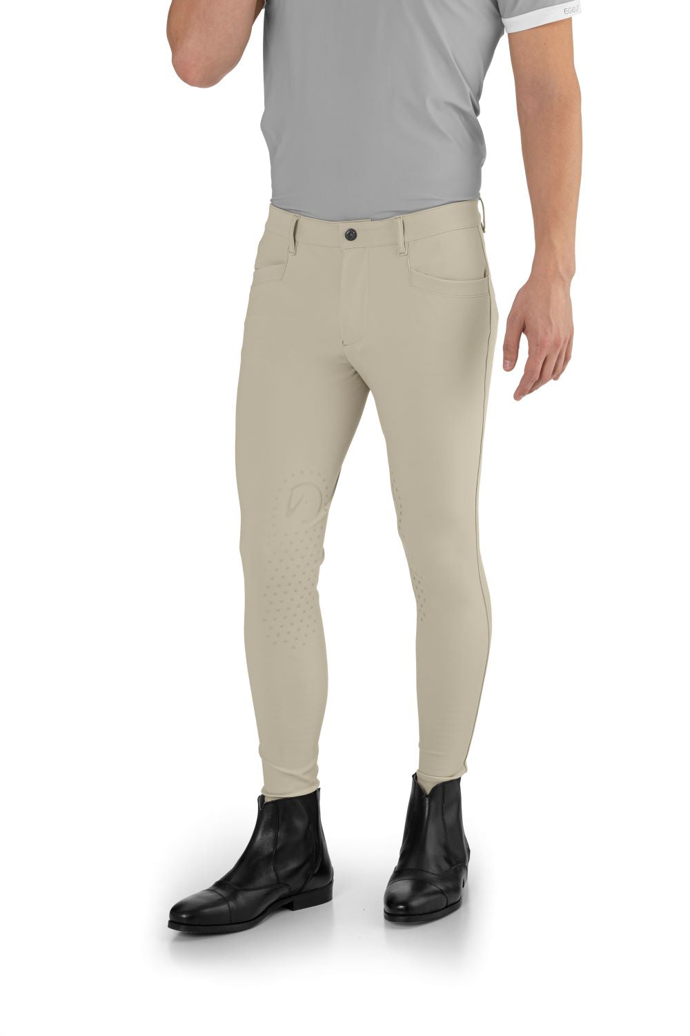 EGO7 Jumping EJ Reithose Herren Kniegrip Beige