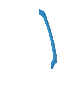 Flex-On Removable Arm set Iron S Stijgbeugels Lichtblauw