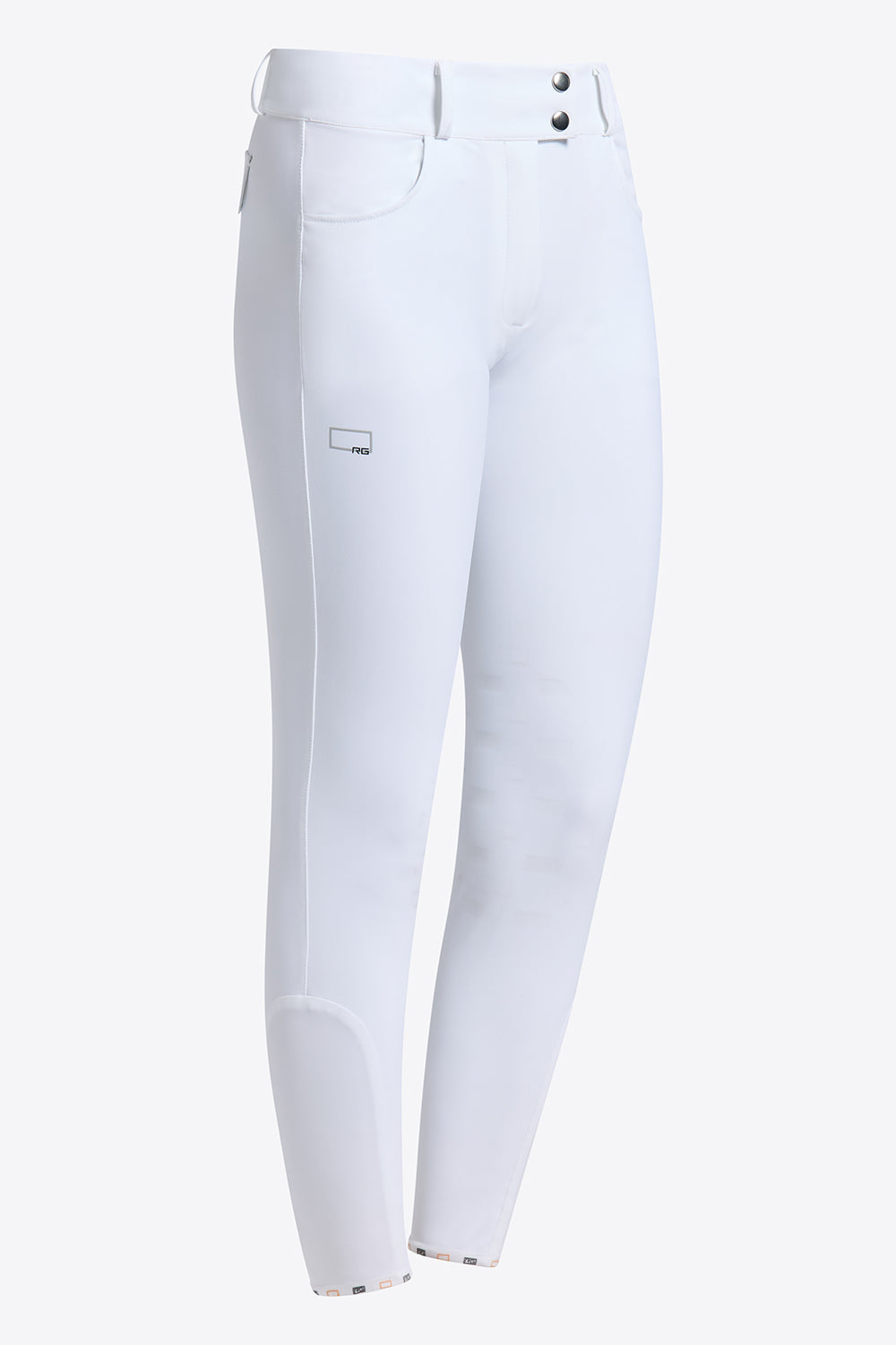 RG Reithose Grip Kniebesatz Damen mit Hohe Taille Weiss