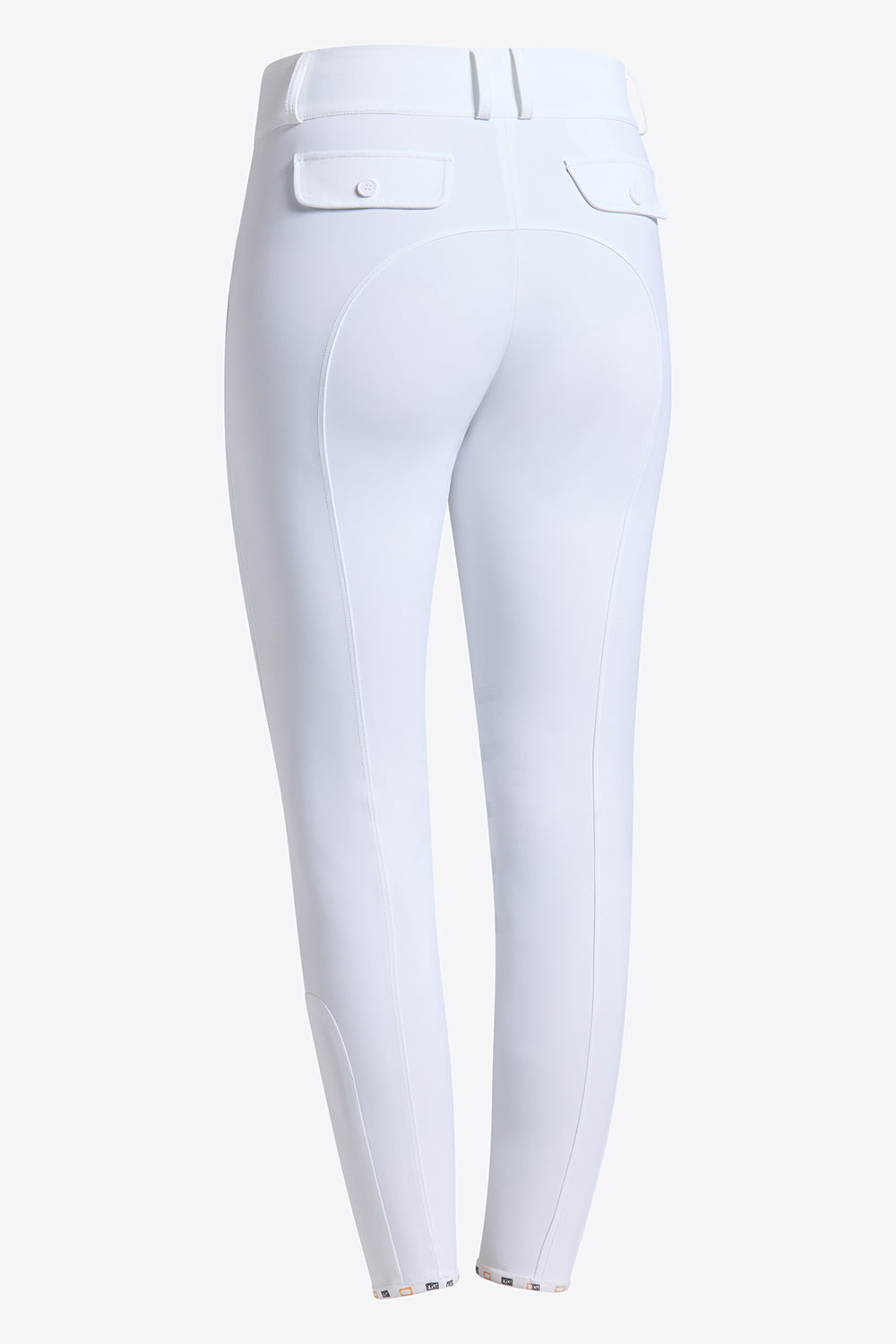 RG Reithose Grip Kniebesatz Damen mit Hohe Taille Pocket Weiss