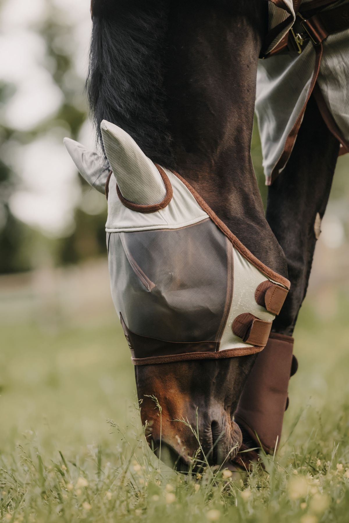 Kentucky Horsewear Fliegenmaske Classic mit Ohren Silber