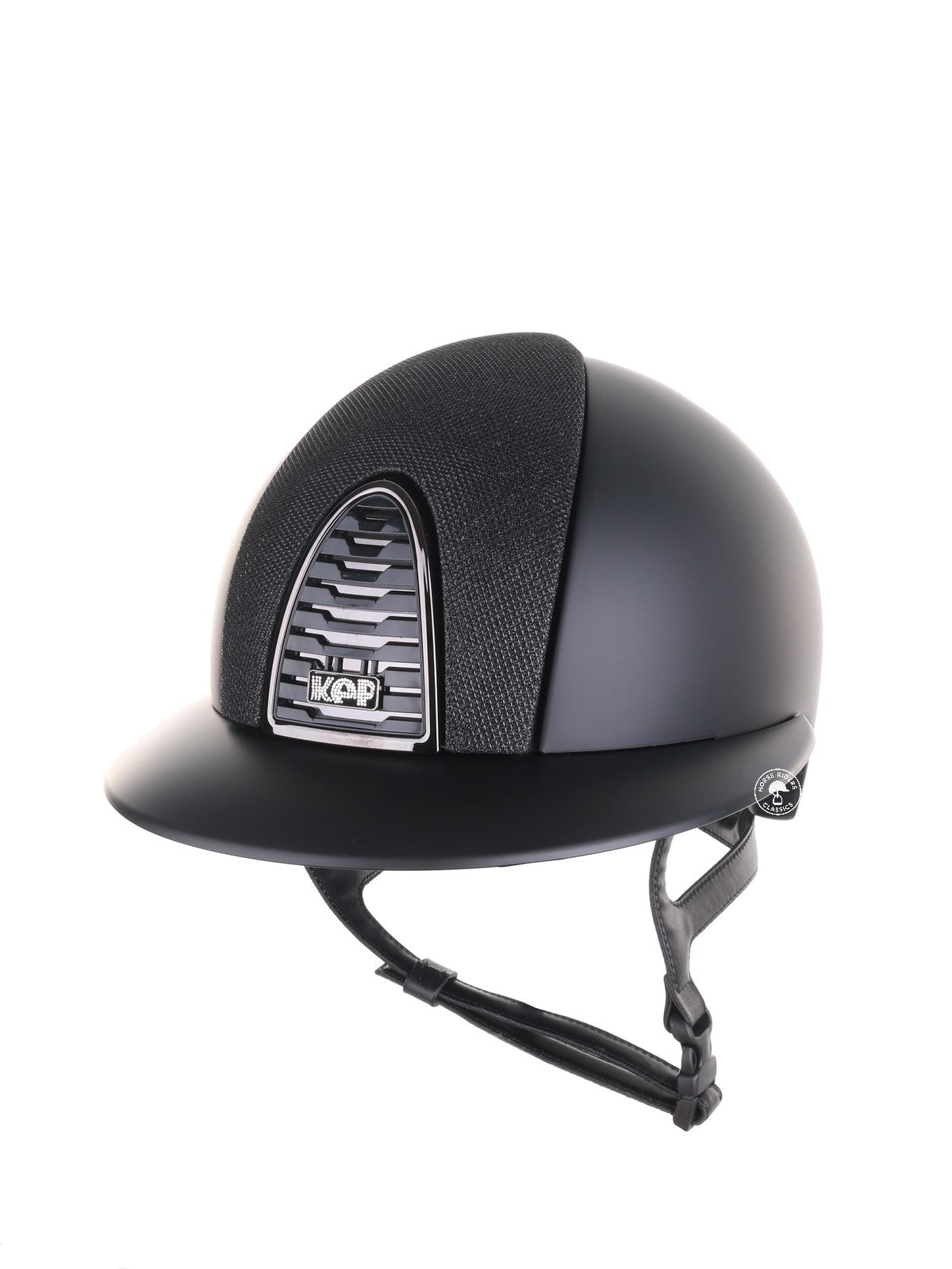 Kep Italia Paardrijhelm Cromo 2.0 Matt Polo Klep Zwart Mirror Black Frame Luminor Insert