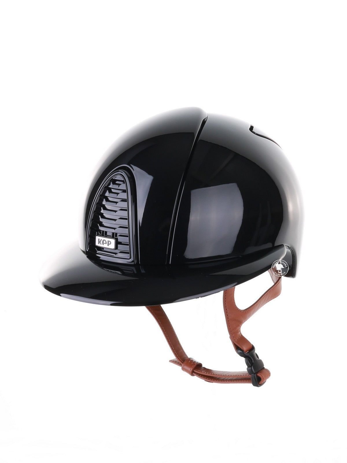 Kep Italia Reithelm Cromo 2.0 Polish Polo Schwarz Beige Kinnriemen