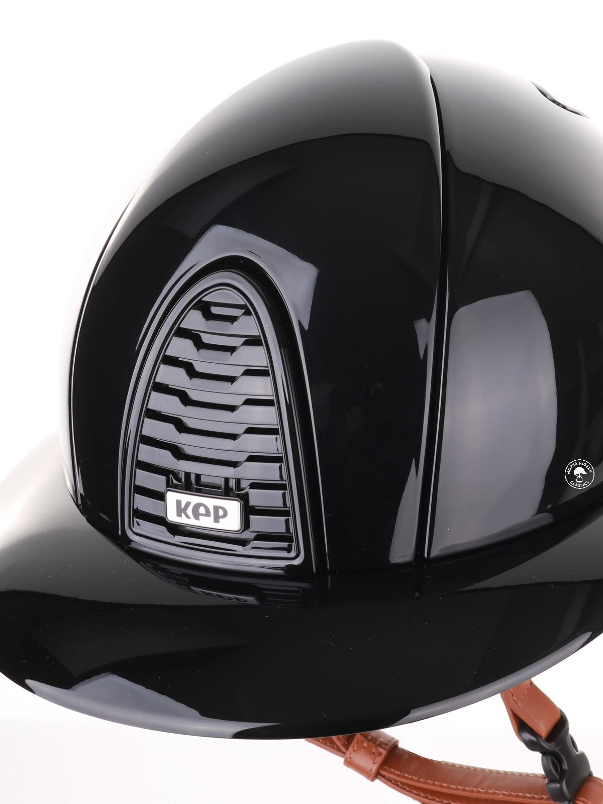 Kep Italia Paardrijhelm Cromo 2.0 Polish Polo Klep Zwart Beige Kinband