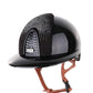 Kep Italia Reithelm Cromo 2.0 Polish Polo Schwarz Shaded Silver Insert Beige Kinnriemen