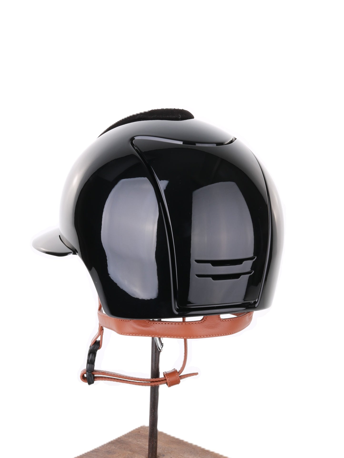 Kep Italia Reithelm Cromo 2.0 Polish Polo Schwarz Shaded Silver Insert Beige Kinnriemen
