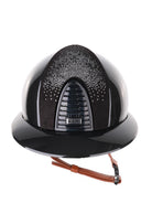 Kep Italia Paardrijhelm Cromo 2.0 Shine Polo Klep Zwart RAW Frame Shaded Silver Insert Beige Kinband