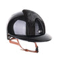 Kep Italia Reithelm Cromo 2.0 Shine Polo Schwarz RAW Frame Shaded Silver Insert Beige Kinnriemen