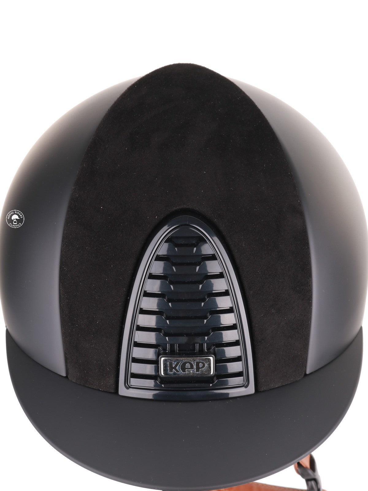 Kep Italia Paardrijhelm Cromo 2.0 Matt Zwart Suede Insert Beige Kinband