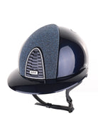 Kep Italia Paardrijhelm Cromo 2.0 Polish Polo Klep Blauw Swarovski Frame Vanity Insert Blauw