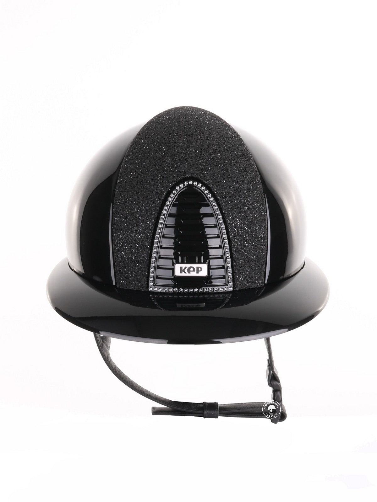 Kep Italia Paardrijhelm Cromo 2.0 Polish Polo Klep Zwart Vanity Insert Swarovski Frame